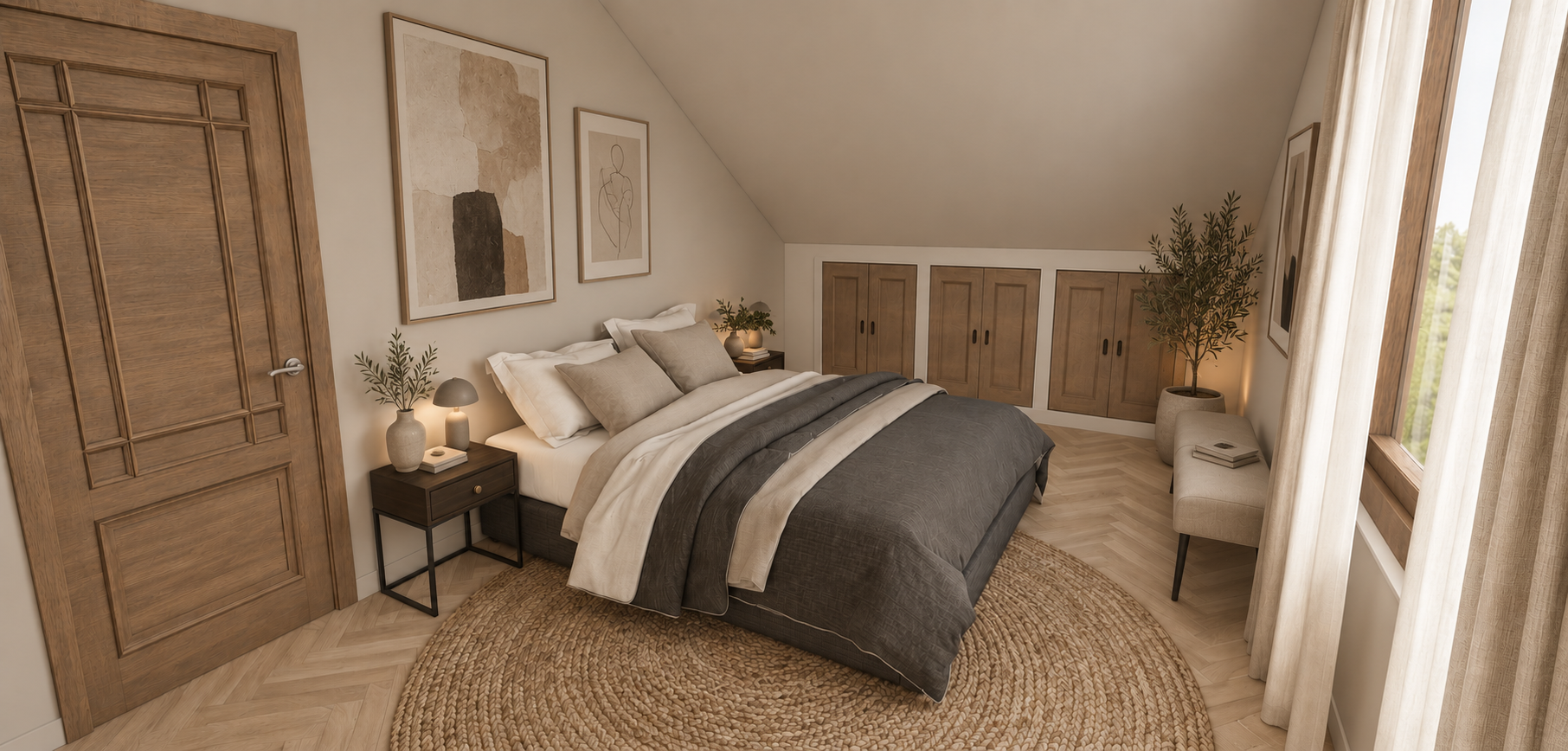Slaapkamer in een woningvisualisatie