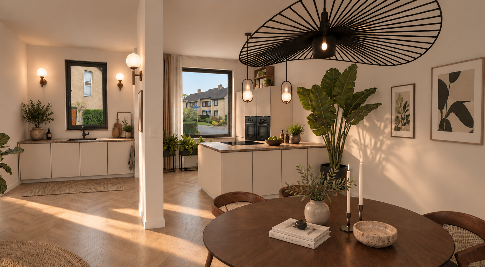 Van een onlogisch geplaatste zithoek en een gesloten keuken naar een open, ruimtelijke leefruimte. – foto 3