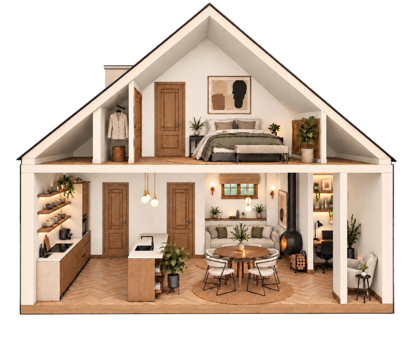Van een onlogisch ingedeelde woning met een kleine entree naar een sfeervol thuis met een royale hal en directe toegang tot de badkamer en bovenverdieping. – foto 13