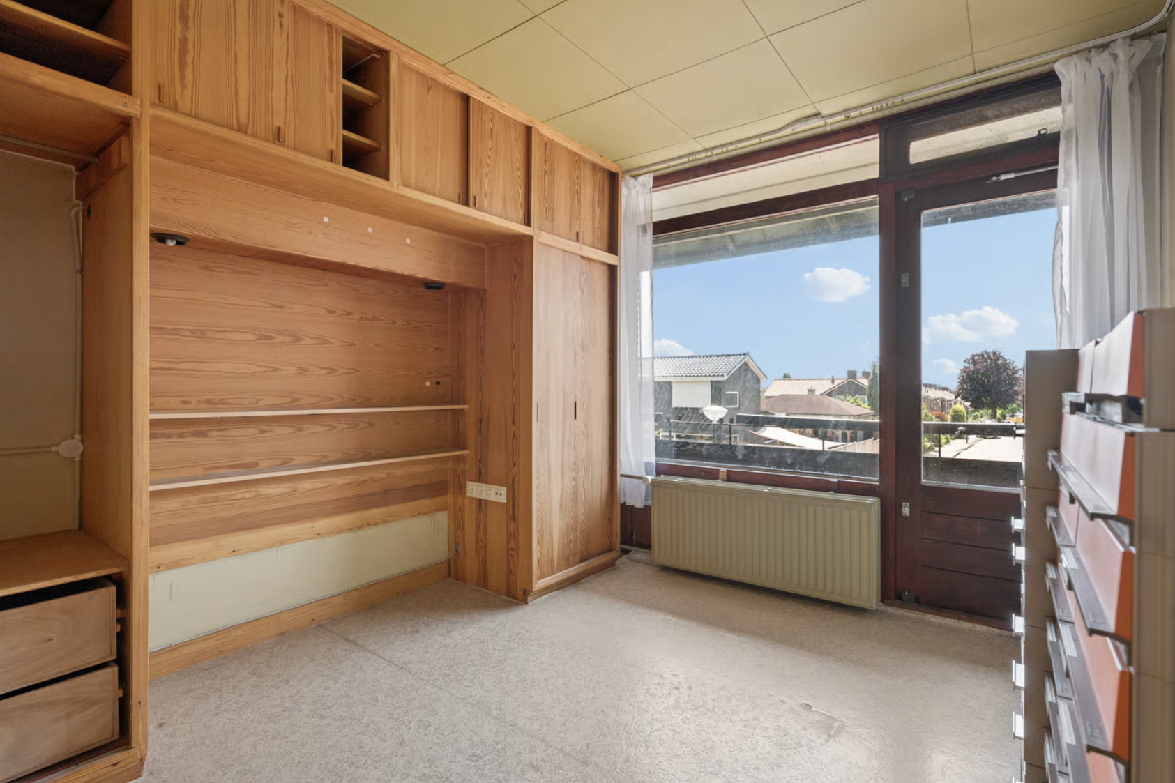 Slaapkamer vóór de woningvisualisatie