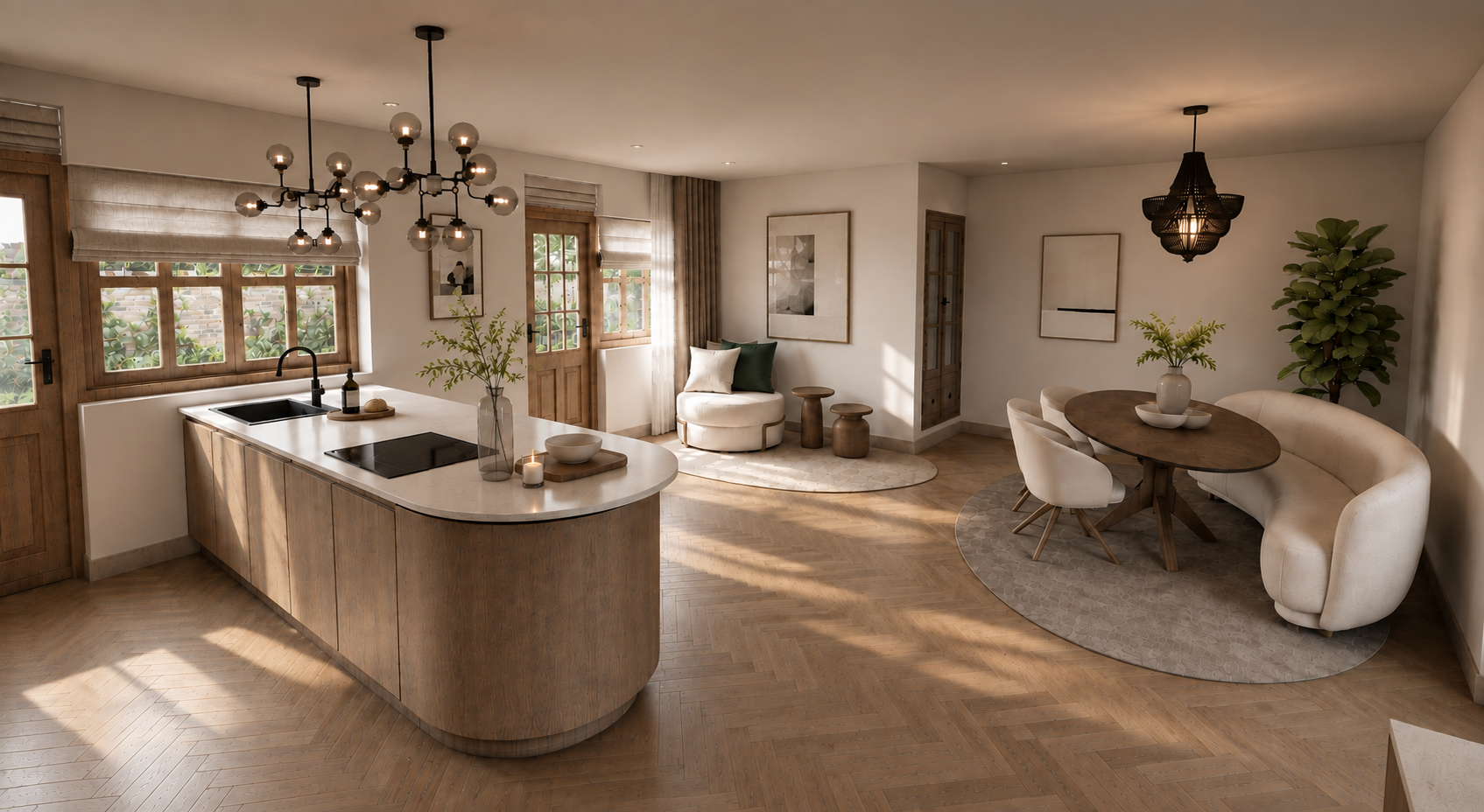 Van een gedateerde, oorspronkelijk dubbele woning naar een royale woonkeuken met ruimte voor een extra zitplek. – foto 3